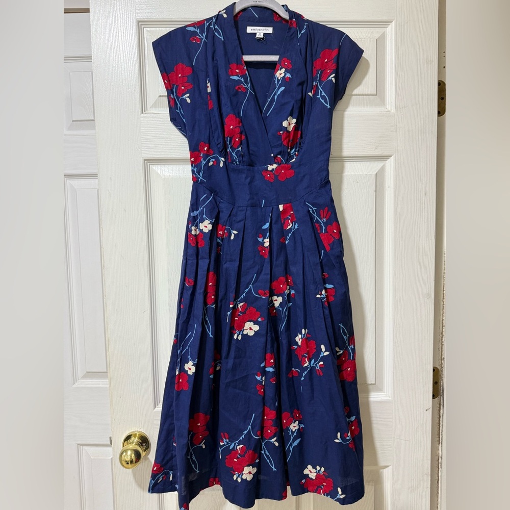 Emily and Fin Floral Blue Dress